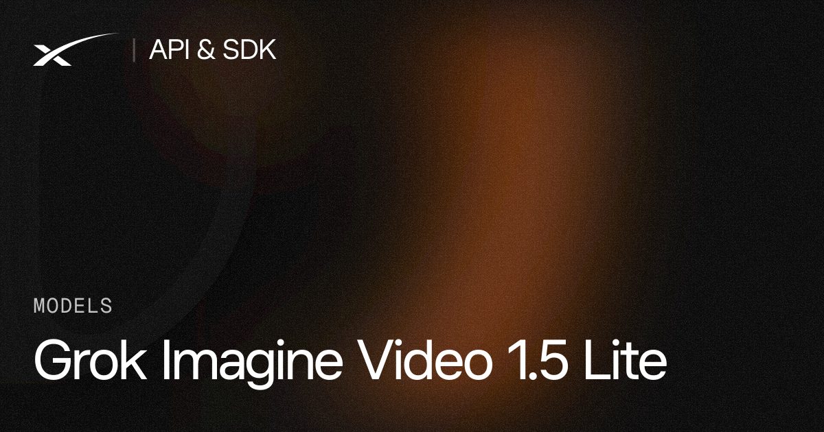 Imagem de divulgação do Grok Imagine Video 1.5 Lite