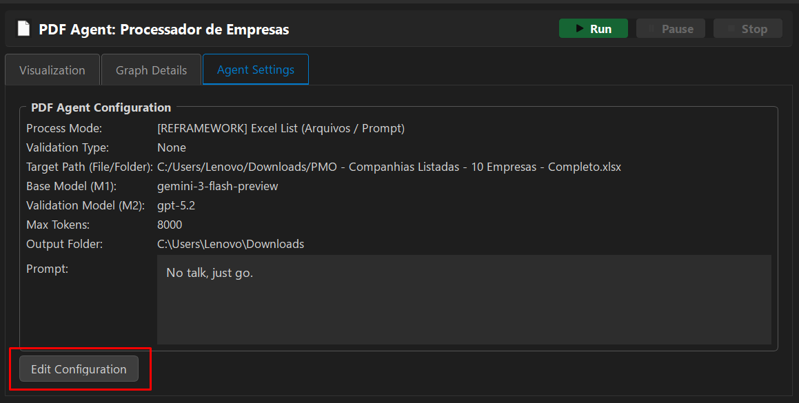 Editing an automation in Curator