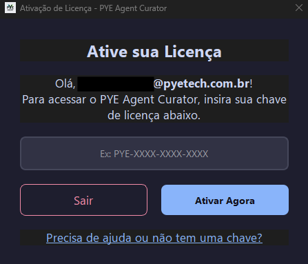 Ativação de Licença